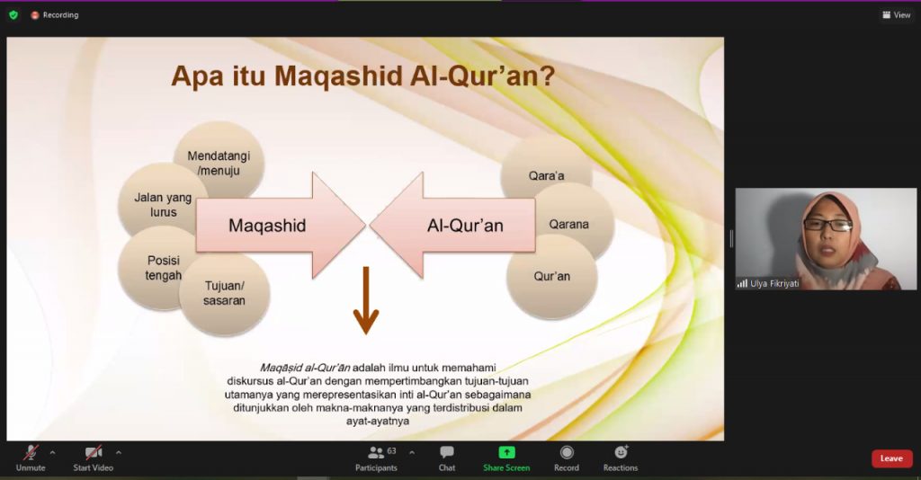 Ulya Fikriayati: Beda Maqashidul Syariah dan Maqashidus Qur'an