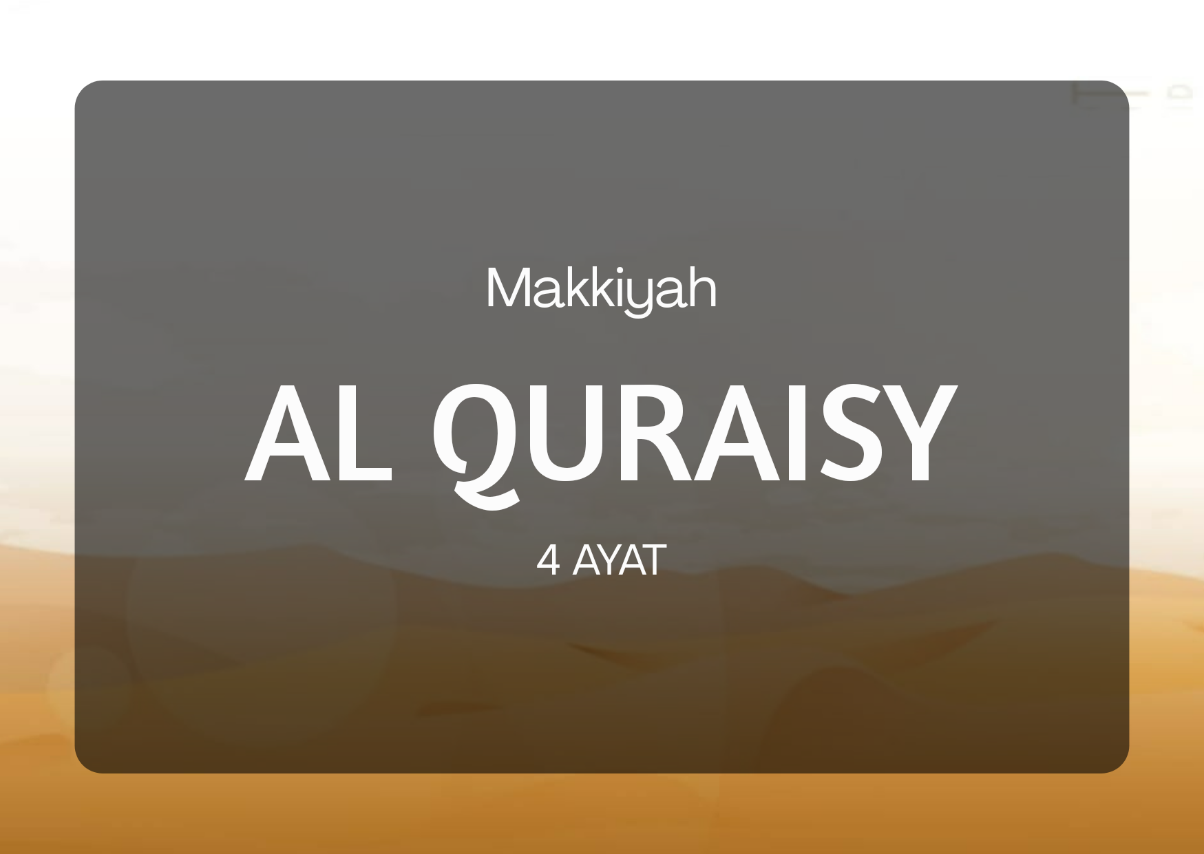 Tafsir Surah Al Quraisy Ayat 1-4 berbicara mengenai keamanan yang dira..
