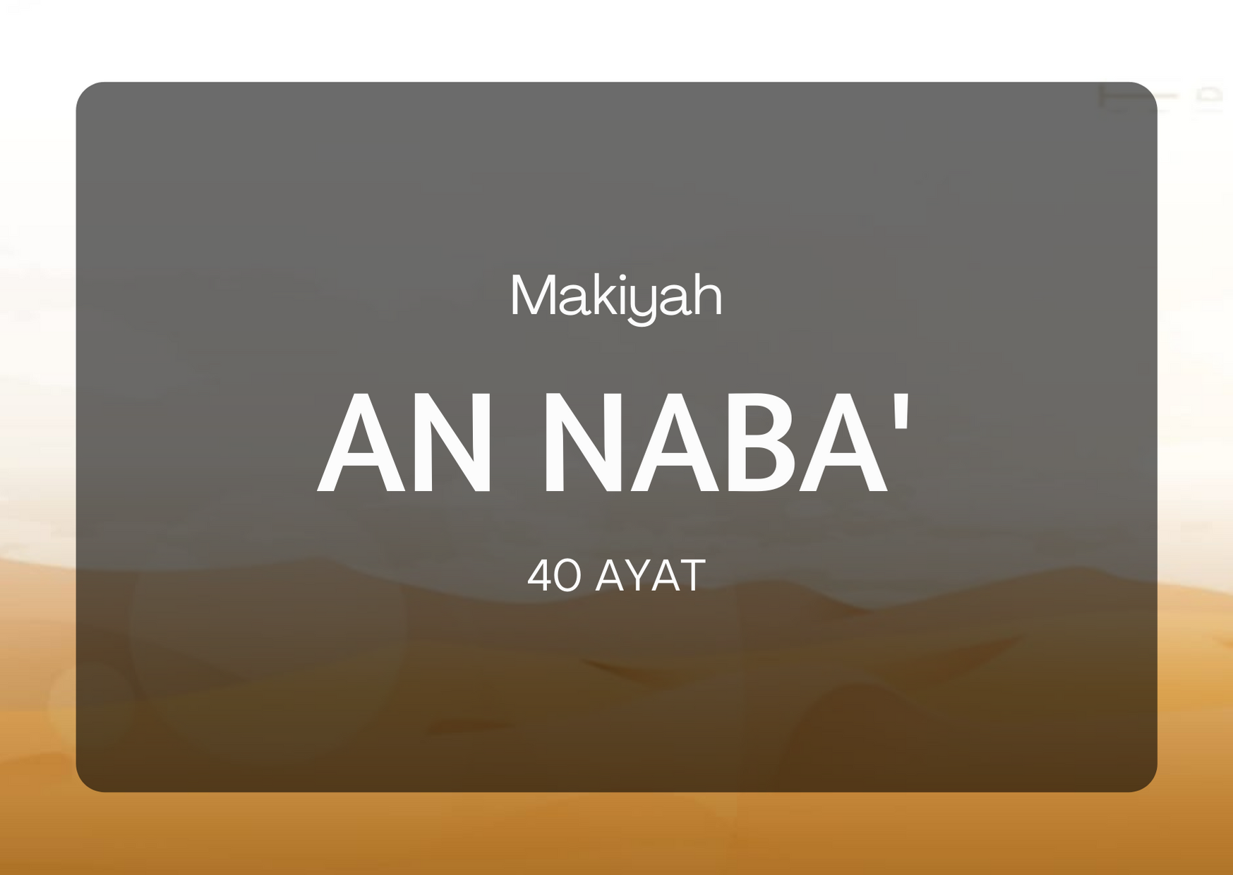 Tafsir Surah An Naba Ayat 1 5 Surah Makiyah Ayatnya Berjumlah 40