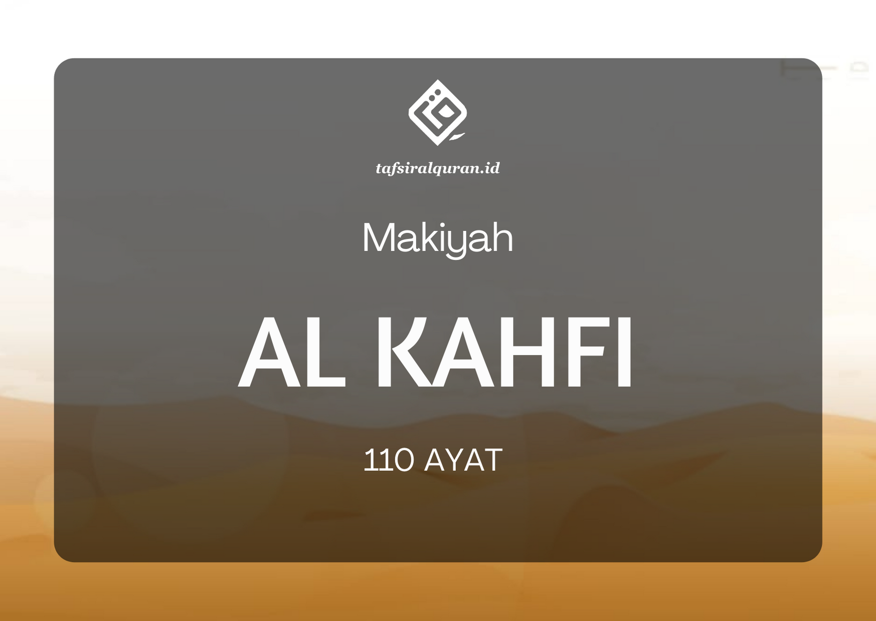 Kahfi 100-110 al