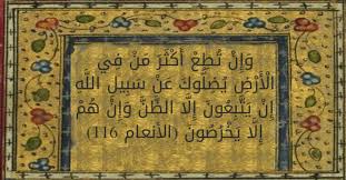 tafsir surah al-An'am ayat 116 dan standar kebenaran