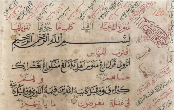 Analisis Marginalia Naskah Al-Qur’an A54c Banten
